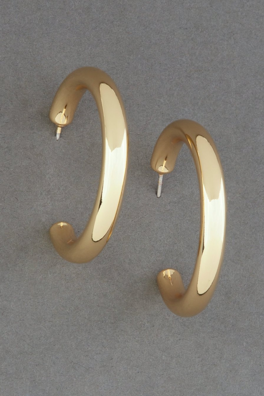 high shine hoop earring